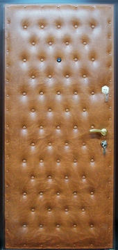 Входные двери с рисунком на искусственной коже ДП-21