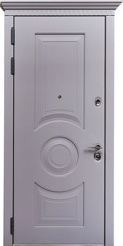 Дверь с МДФ 10 мм серого цвета