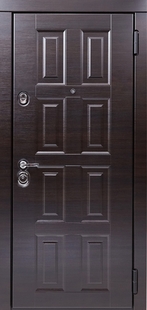 Дверь с МДФ 10 мм коричневого цвета