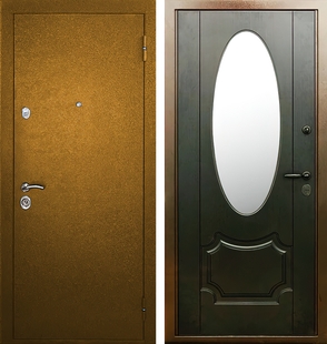 Дверь с отделкой МДФ и зеркалом ДЗ-8