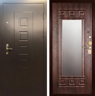 Дверь с отделкой МДФ и зеркалом ДЗ-9