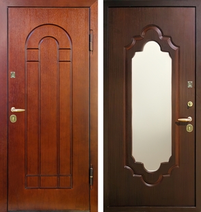 Дверь с отделкой МДФ с зеркалом ДЗ-10