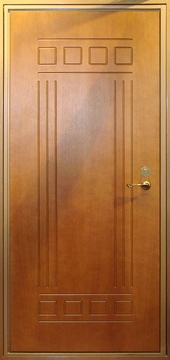 Стальная дверь МДФ с фрезеровкой МД-22