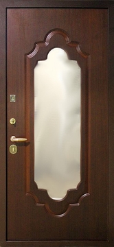 Дверь с отделкой филенчатым МДФ с зеркалом ДЗ-10