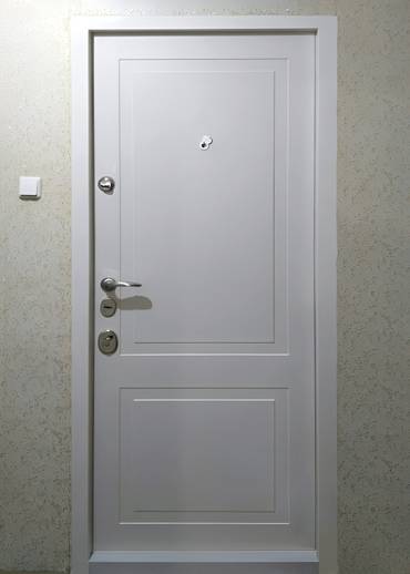 Входная белая дверь