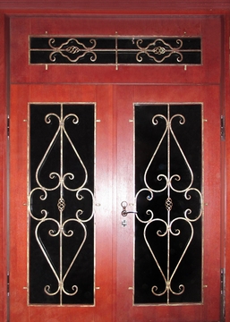 Железная дверь МДФ с ковкой